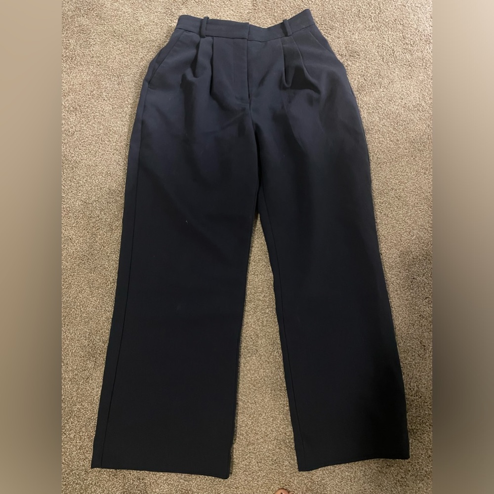 Sloane curve love wide leg navy tailored pants